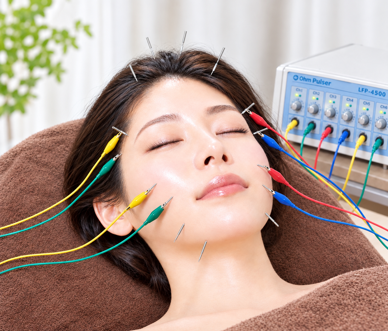 電気を流す美容鍼