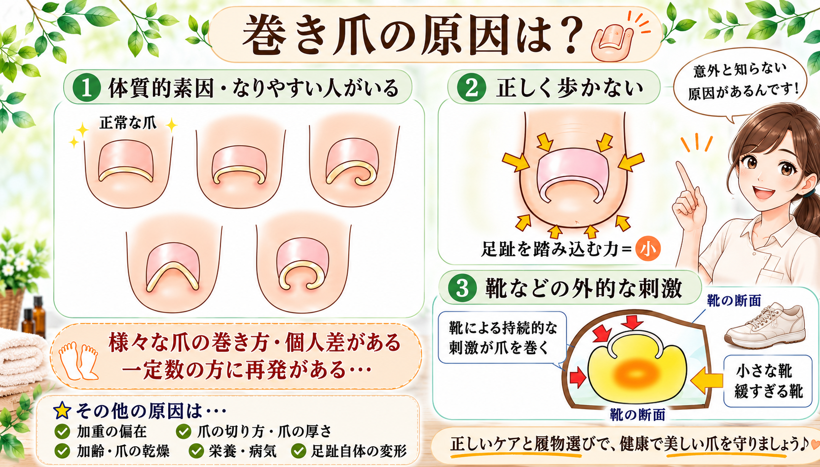 巻き爪原因